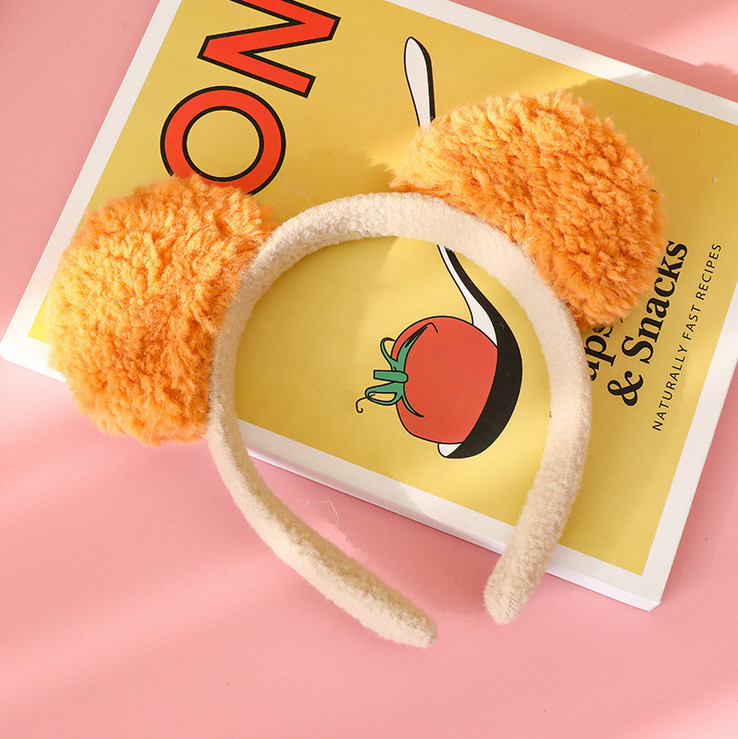 Cài Tóc Tai Gấu Lông Xù Siêu Cute