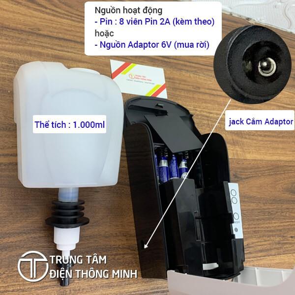 Máy xịt cồn cảm ứng tự động dùng Pin và Nguồn YK-1808