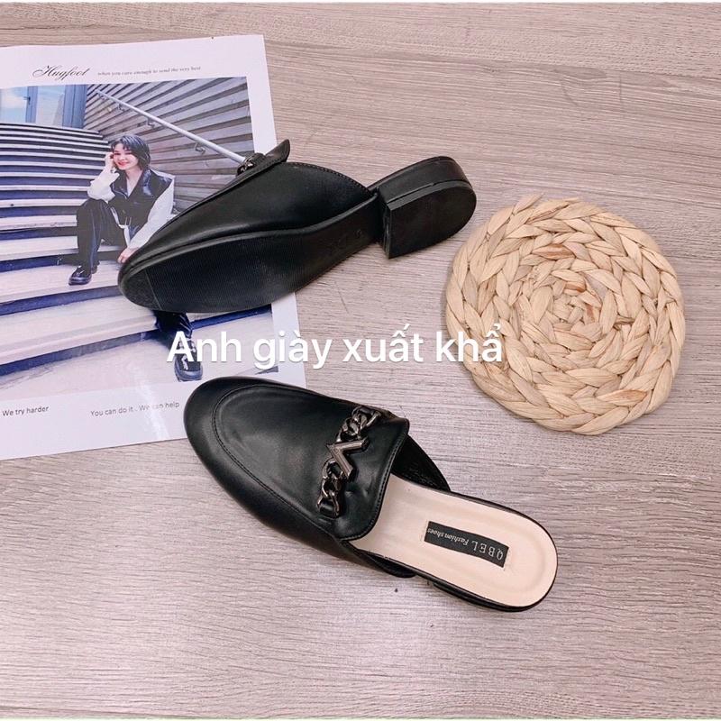 DL01 - DÉP SỤC NỮ MŨI TRÒN DA LÌ XÍCH V HANG LOẠI 1