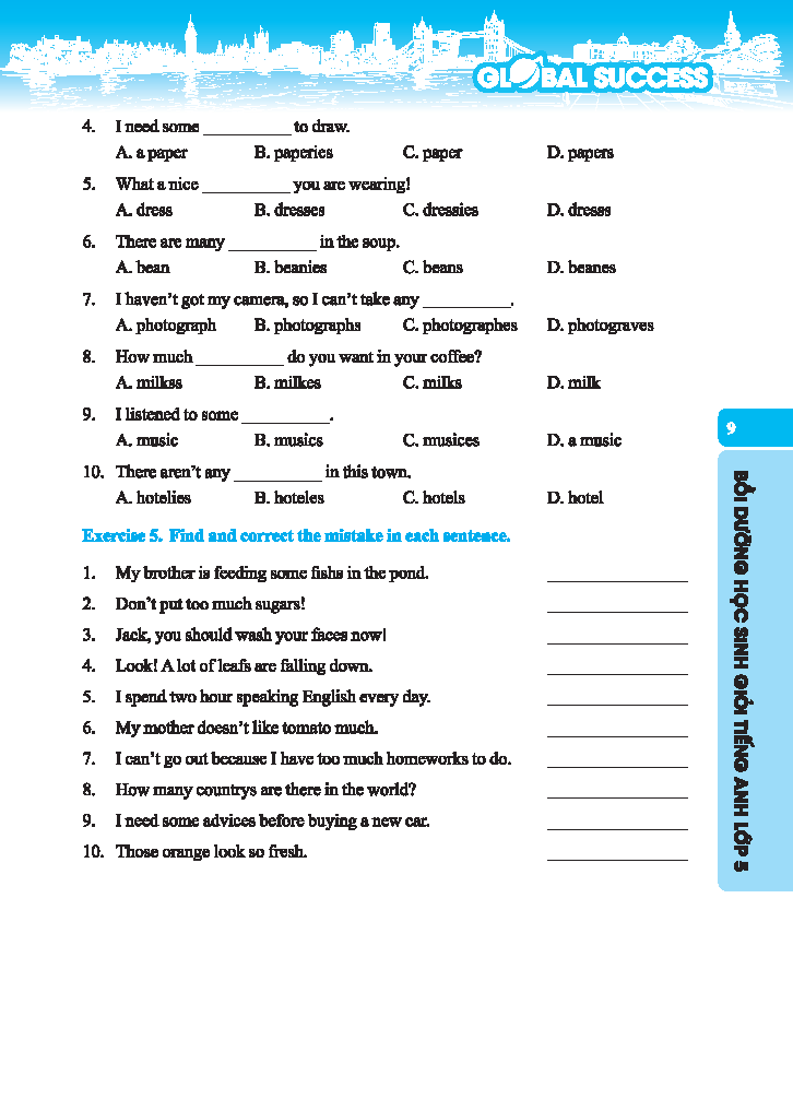 Global Success - Bồi Dưỡng Học Sinh Giỏi Tiếng Anh Lớp 5 (Có Đáp Án)
