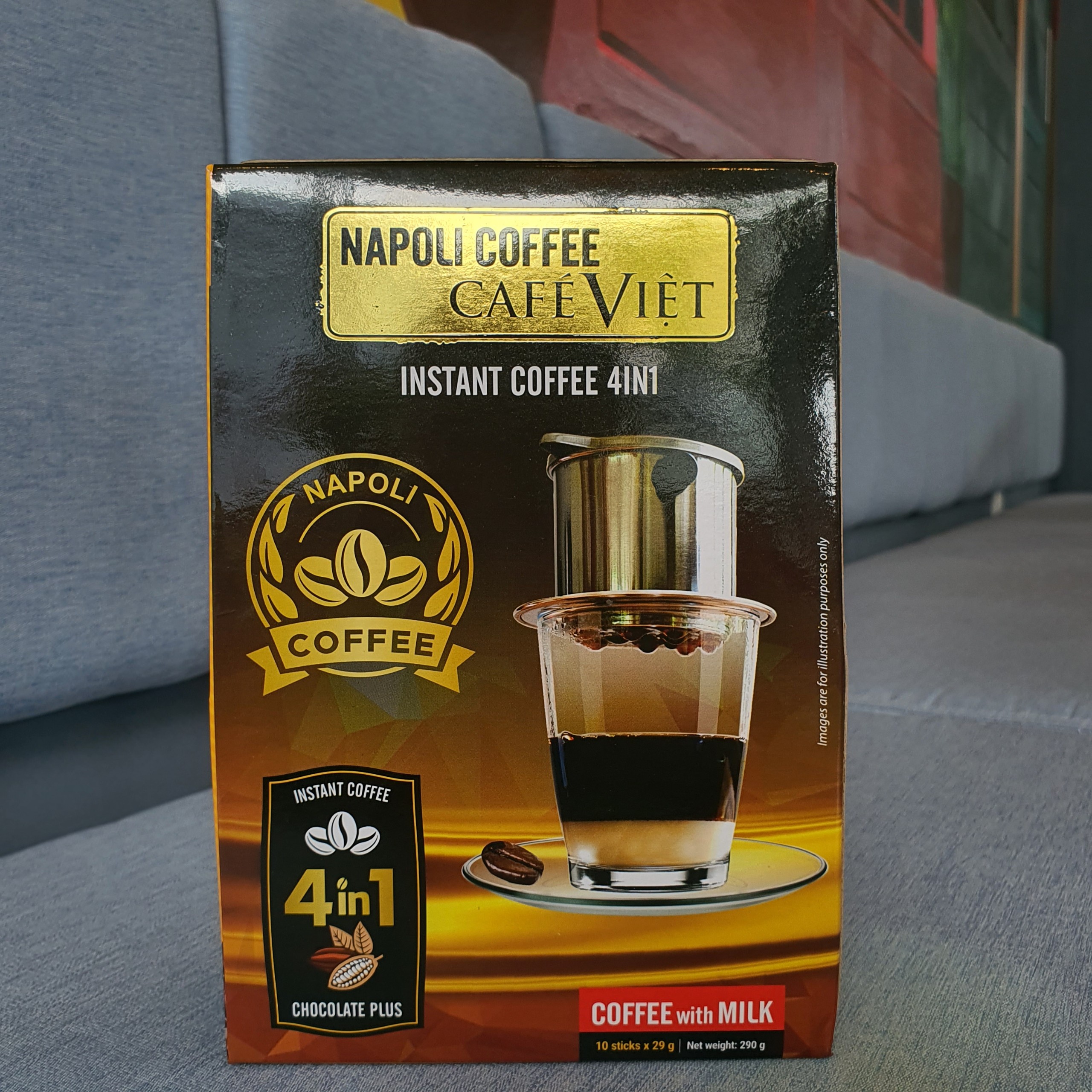 Cà Phê Hoà Tan Sữa Đá 4IN1 Napoli Coffee 29g/gói - Cà Phê SẠCH, Dậy Mùi Cà Phê Arabica/Robusta Bổ Sung Socola Béo Ngậy