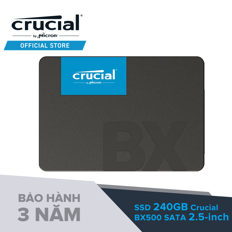 Ổ cứng SSD Crucial BX500 3D NAND 2.5-Inch SATA III 240GB CT240BX500SSD1 - Hàng Chính Hãng