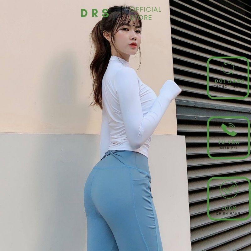 Quần thể thao nữ DRS, quần legging nữ tập gym DRN47 với thiết kế đai nơ xinh xắn, dễ thương, cá tính