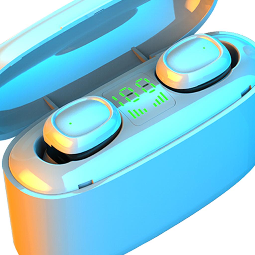 Bluetooth 5.0 Wireless Earbuds w/ Charging Case IP54 Waterproof TWS Stereo Headphones in Ear w/ Mic Headset Premium Sound w/ Deep Bass for Sport
