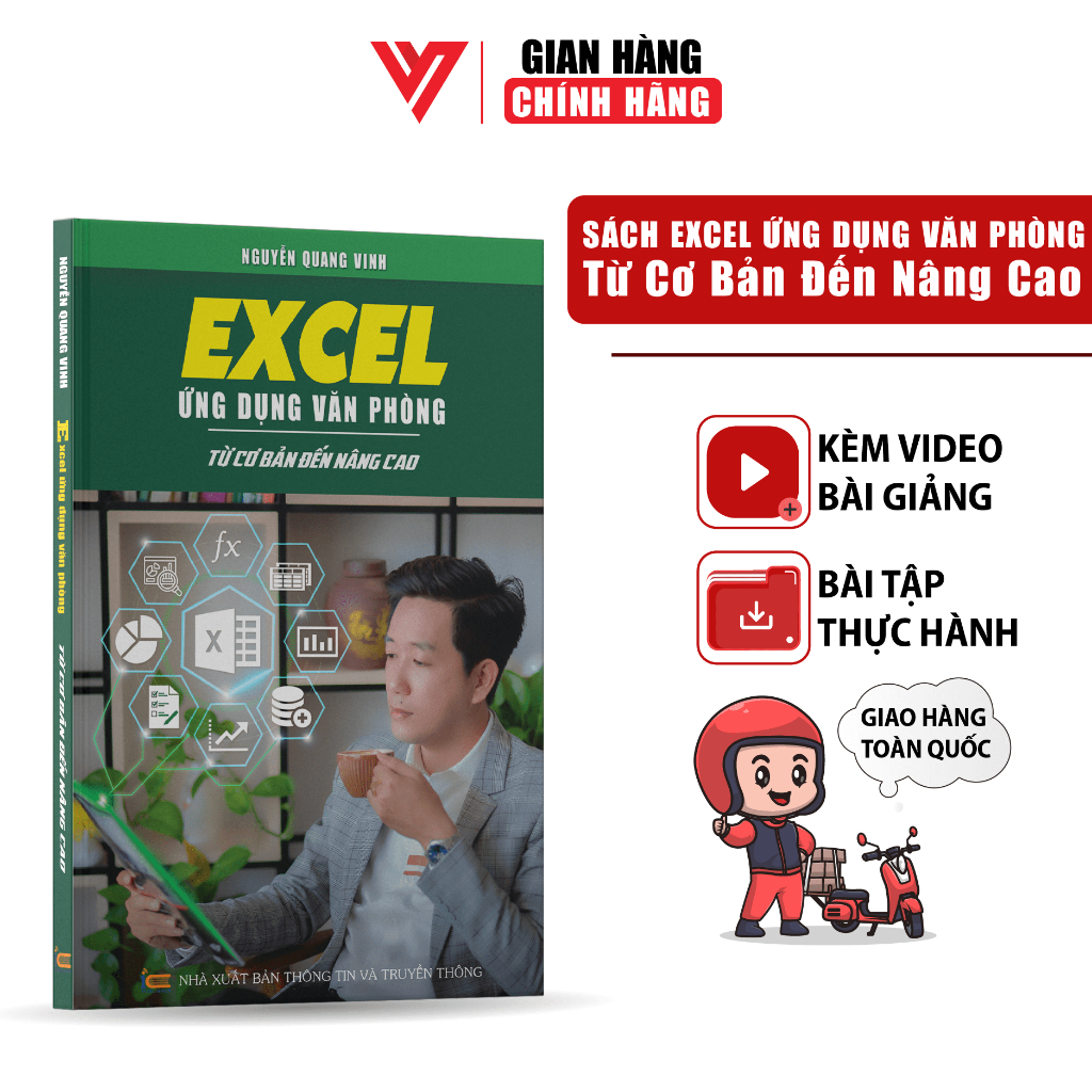 Combo 5 Sách Excel - Word - Power Point - 150TT - Google Sheet ĐÀO TẠO TIN HỌC Ứng Dụng Văn Phòng Kèm Video Hướng Dẫn