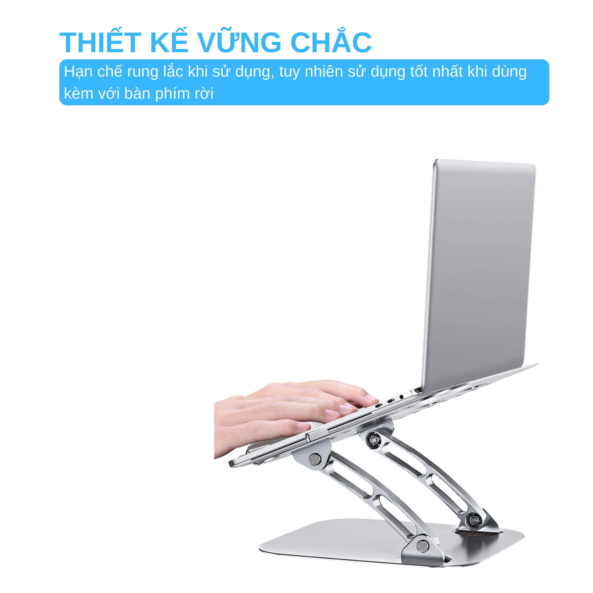 Giá đỡ tản nhiệt hợp kim nhôm cho Laptop / cho Macbook / cho iPad / Tablet hiệu HOTCASE Notebook Stand T620 - thay đổi chiều cao, thay đổi góc độ, tản nhiệt tốt, thiết kế chắc chắn, dùng cho máy 10 inch đến 15.6 inch - Hàng nhập khẩu