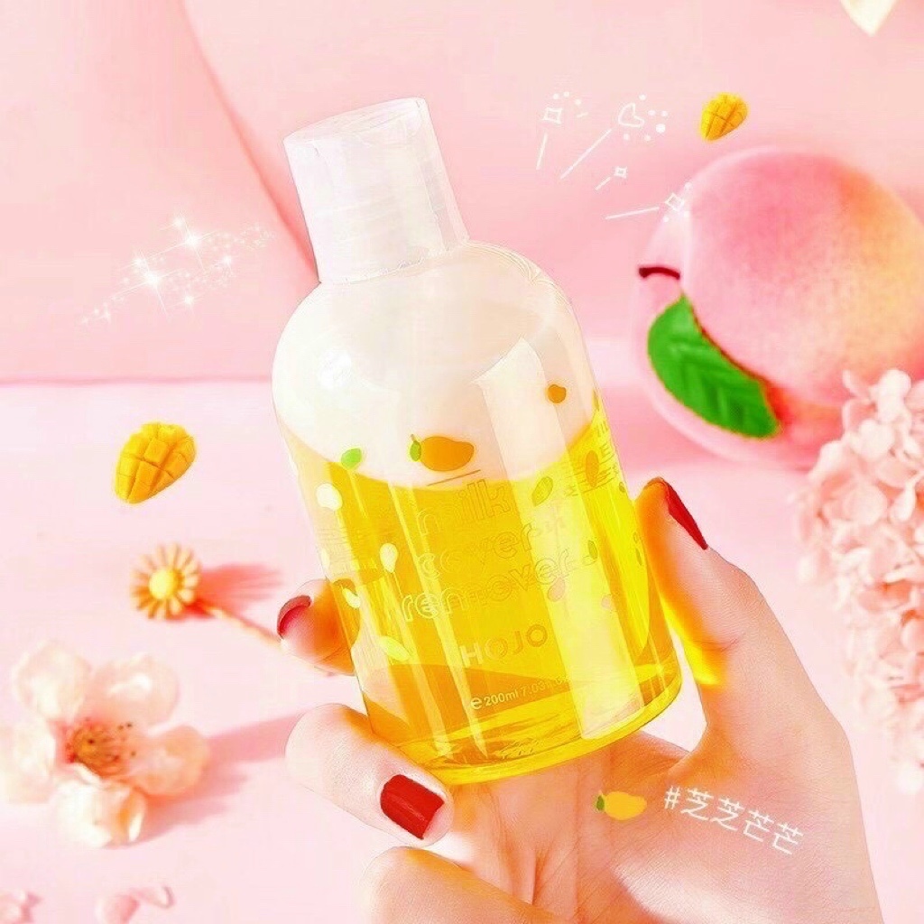 Chai Nước Tẩy TrangHOJO 2 Tầng Hương Đào, Xoài Sạch Da, Lành Tính Với Mọi Da 200ml Chính Hãng