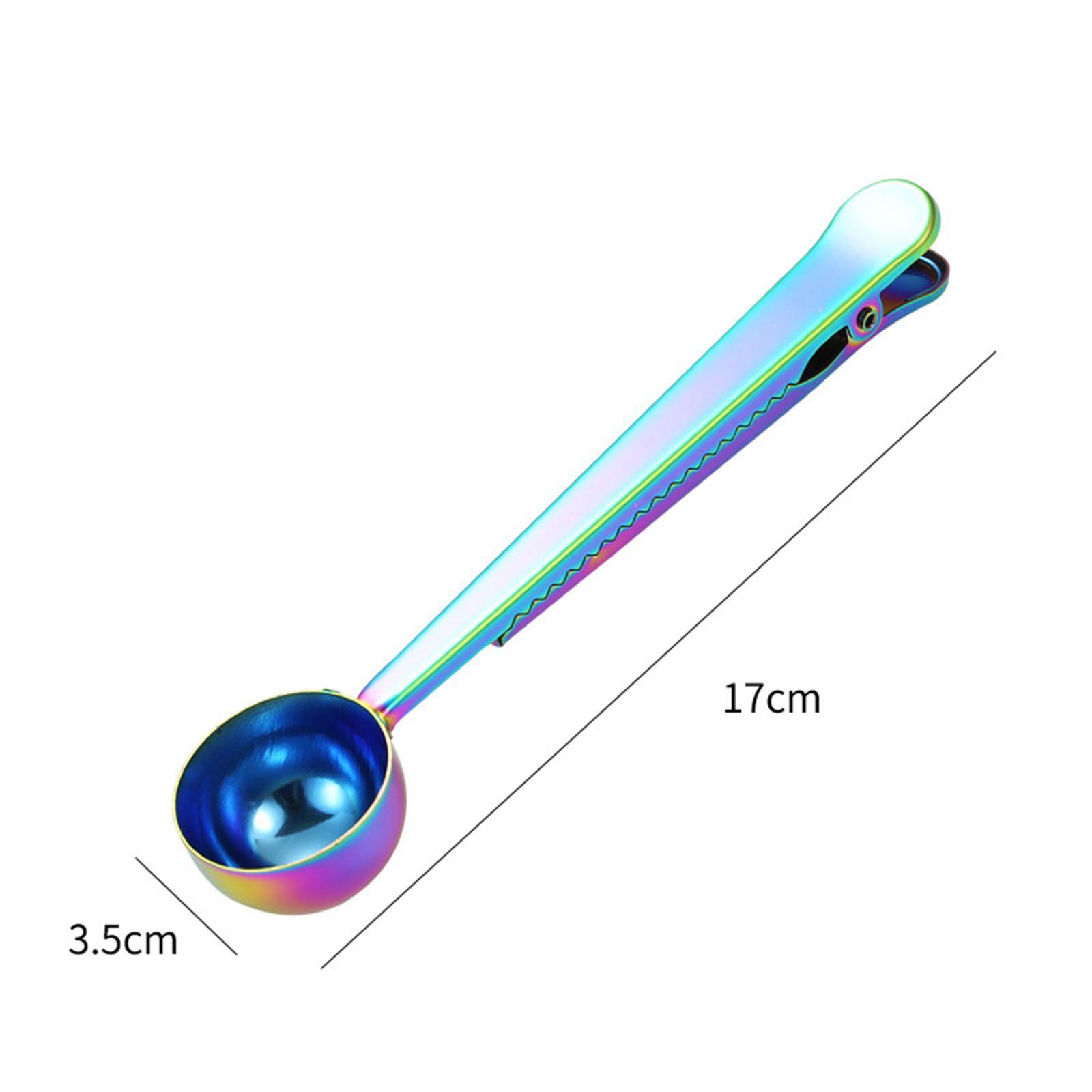 2 in 1 Coffee  Bag Clip Coffee Powder Spoon Tablespoon for Milk Powder,