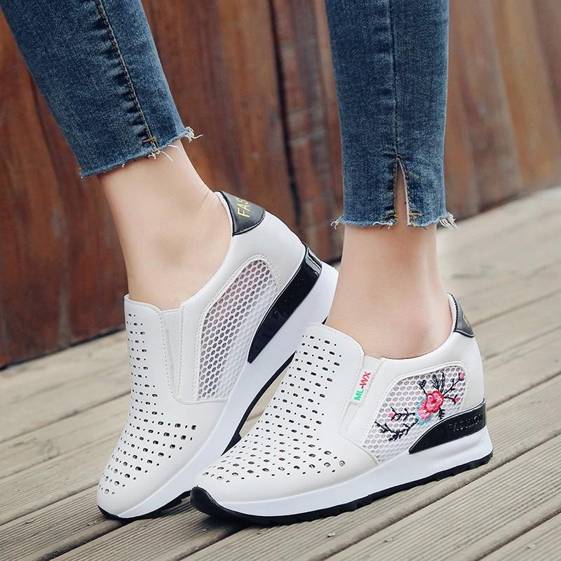 Giày sneaker da PU lưới cho nữ