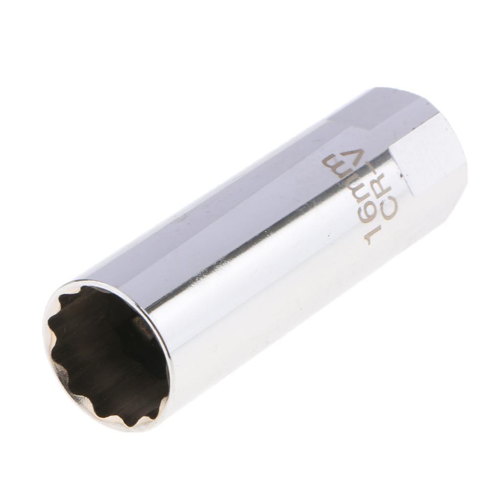 16mm Thin Wall 3/8inch Drive 12-point Spark Plug Socket Wrench Tool for