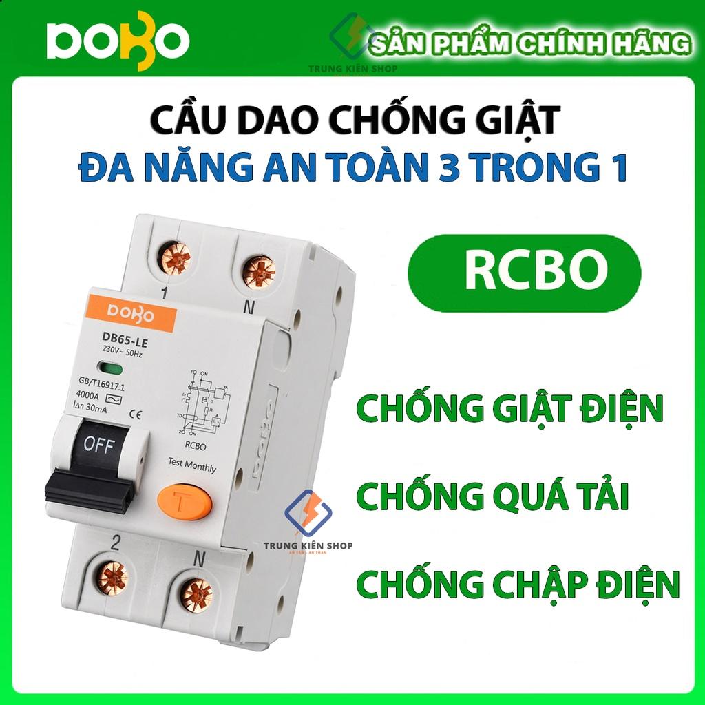 Cầu Dao Chống Giật RCBO DOBO KOREA đa năng - siêu nhạy 4kA 30mA - chống giật test trực tiếp