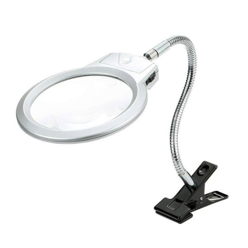 Kính Lúp Phóng Đại Hỗ Trợ Sửa Chữa Mạch Điện Tử Kẹp Bàn, Dụng Cụ Hỗ Trợ Sửa Chữa Có Đèn