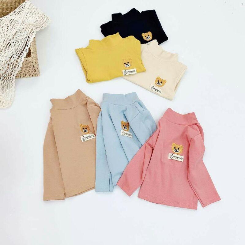 Set áo Peekaboo cotton len cổ 3 phân- quần áo trẻ em