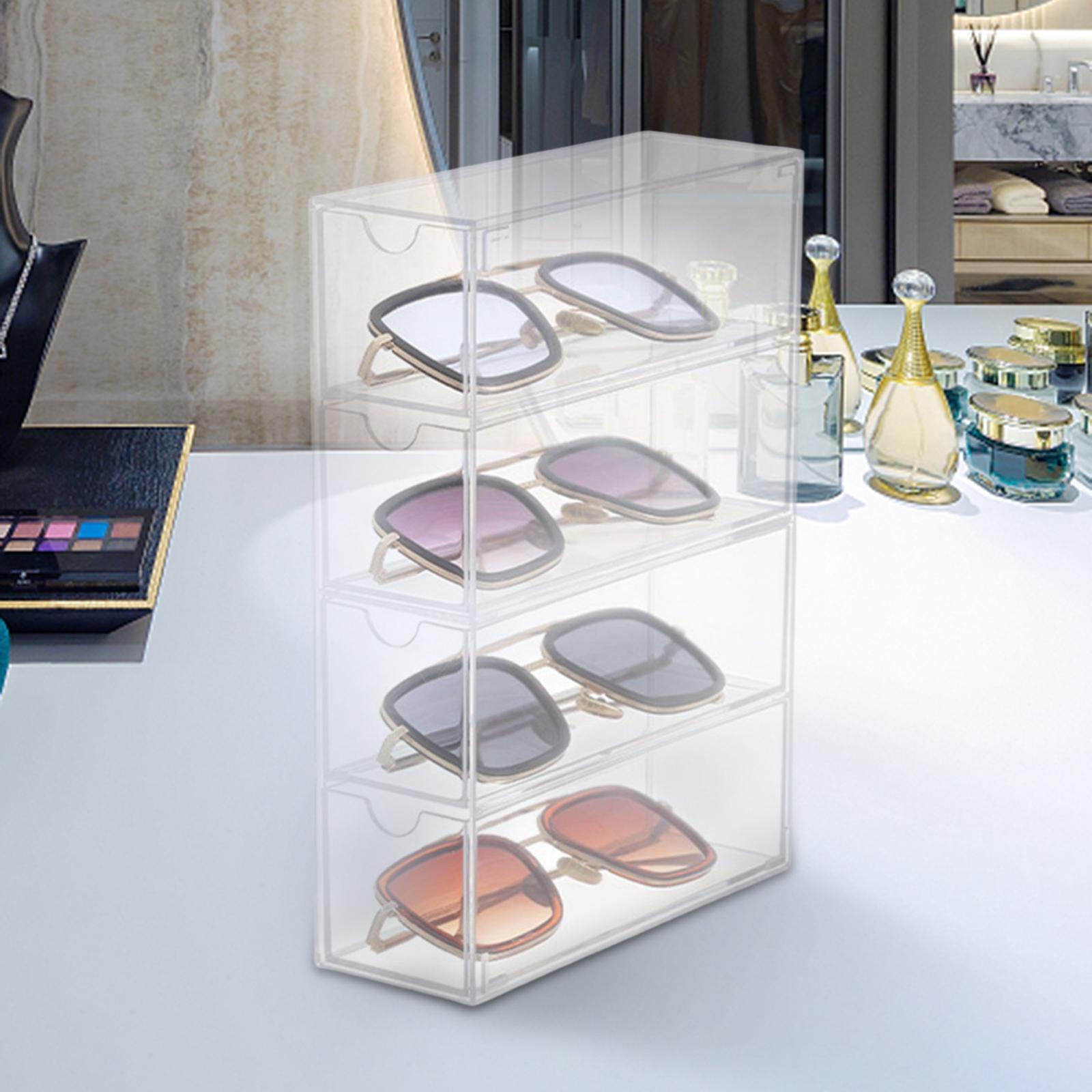 Makeup Organizer 4 Drawers Acrylic Storage Box for Glasses Bathroom Lipstick