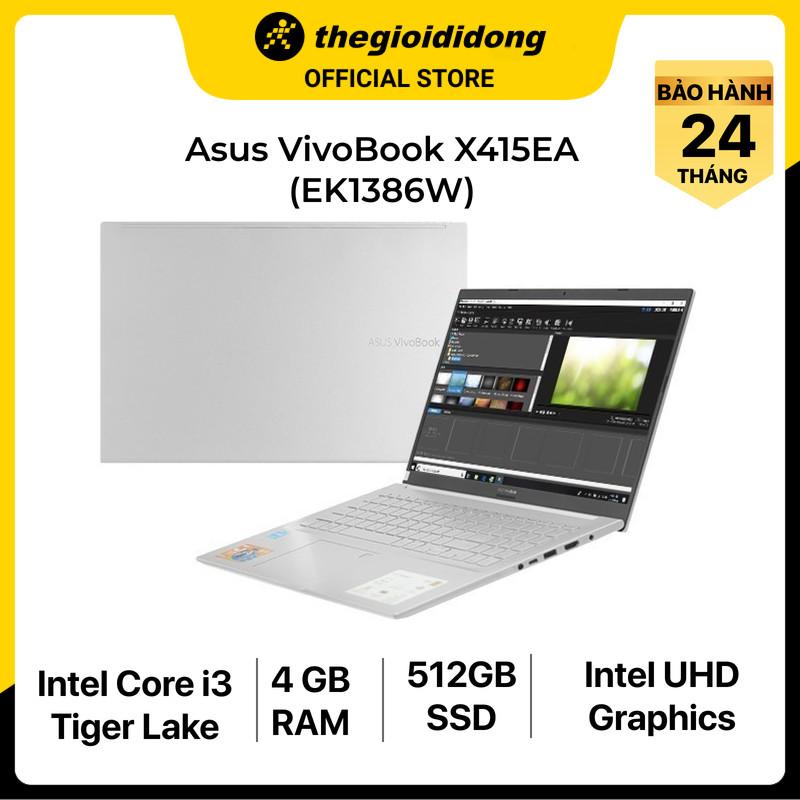 Laptop Asus X415EA i3 1115G4/4GB/512GB/14&quot;F/Win11/(EK1386W)/Bạc - Hàng chính hãng