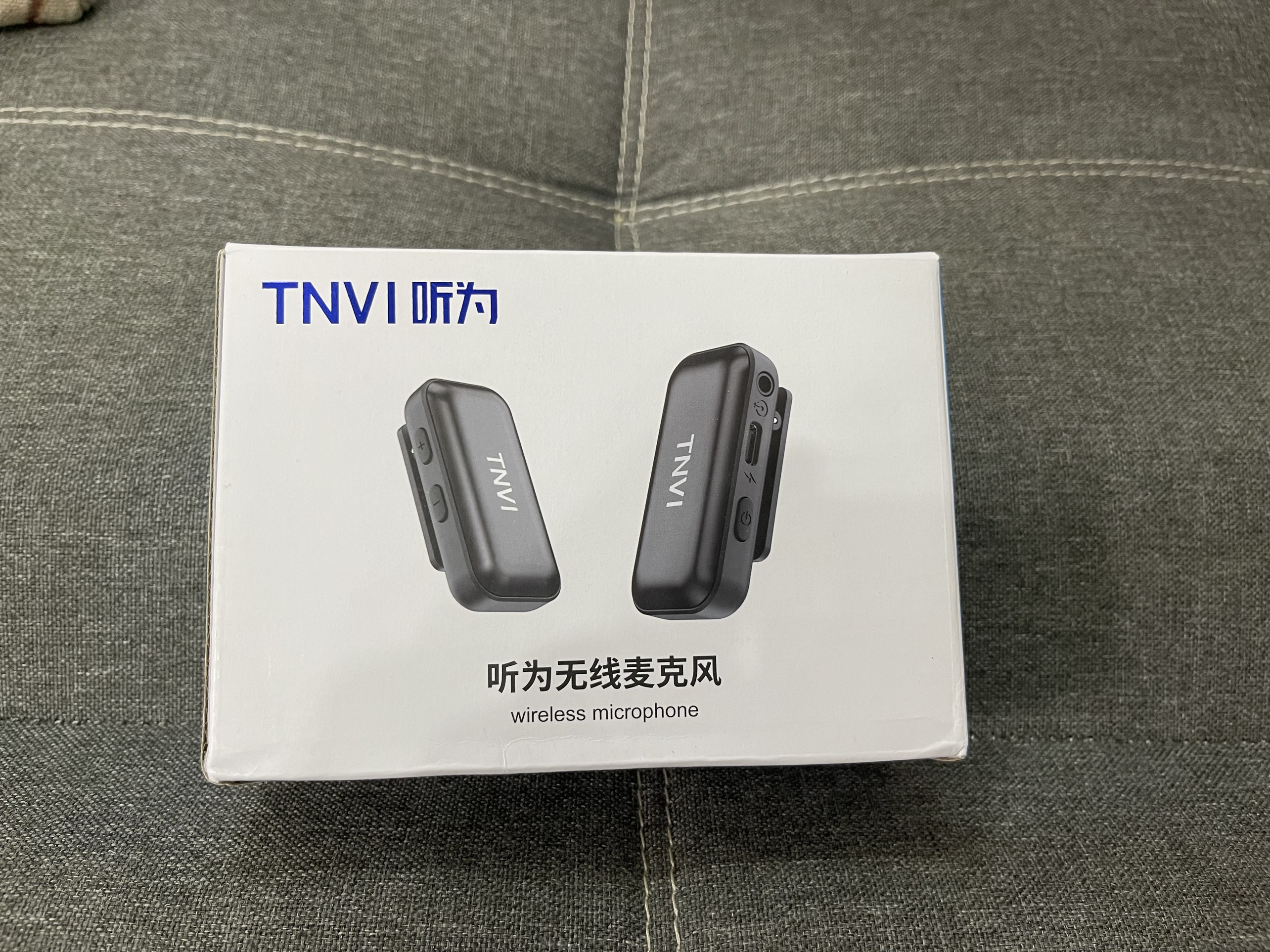 Micro TNVI V3 mic thu âm cài áo không dây 1 nhận 1 mic cho điện thoại máy ảnh