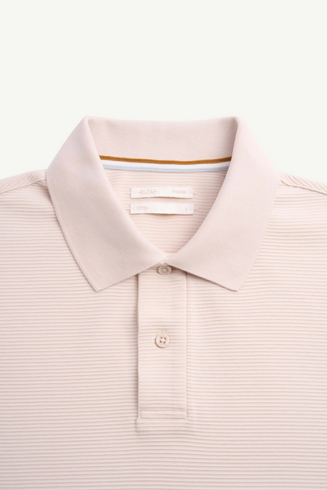Áo Polo ROUTINE Premium Tay Ngắn Sọc Gân Form Fitted - 10S24POL001P | LASTORE MENSWEAR