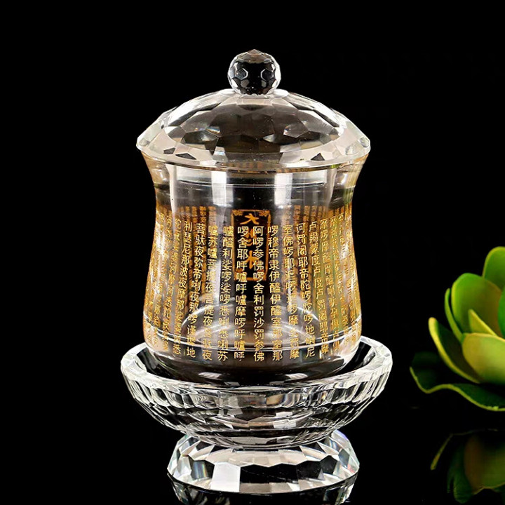 Chén thờ, ly nước cúng Phật có đế và nắp