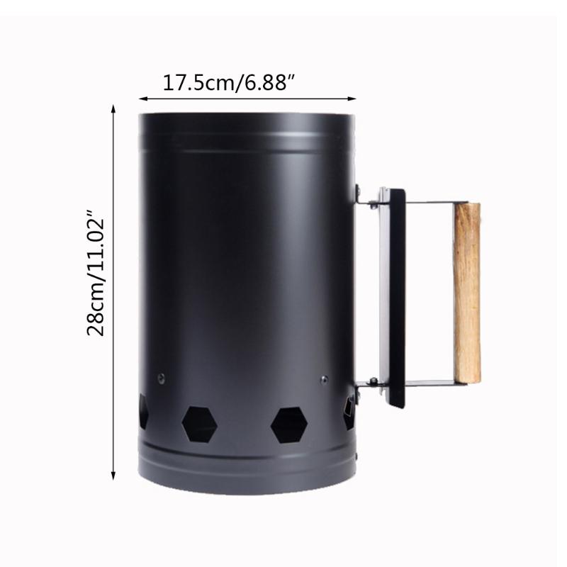 Nhanh Lửa Starter Xô Thép Không Gỉ Đánh Lửa Than Thùng Ngoài Trời Bếp Nướng Carbon Đánh Lửa Nòng BBQ T3EA