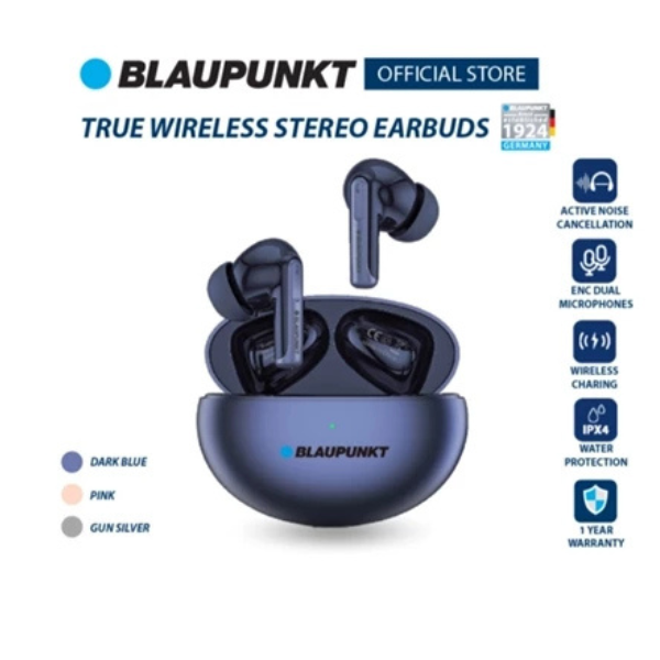 Tai nghe Bluetooth chống ồn Blaupunkt BAT8001D- Màu xanh- Hàng chính hãng