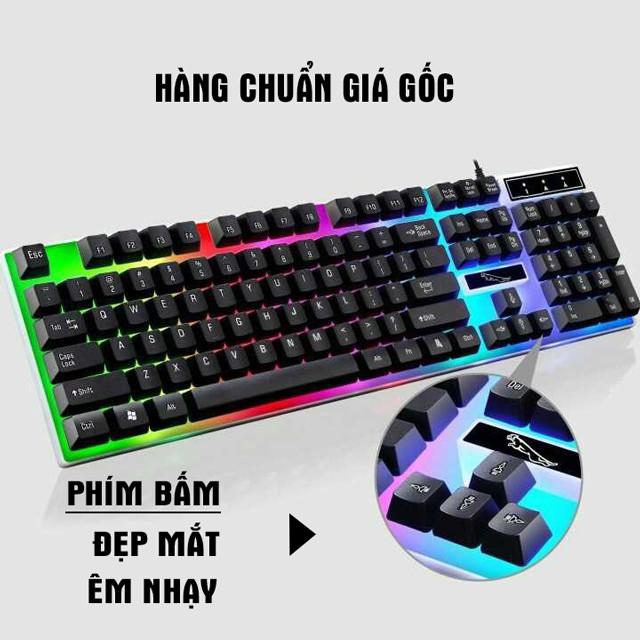 Bàn phím giả cơ chuyên game cao cấp G21B LED 7 màu - bàn phím cho game thủ