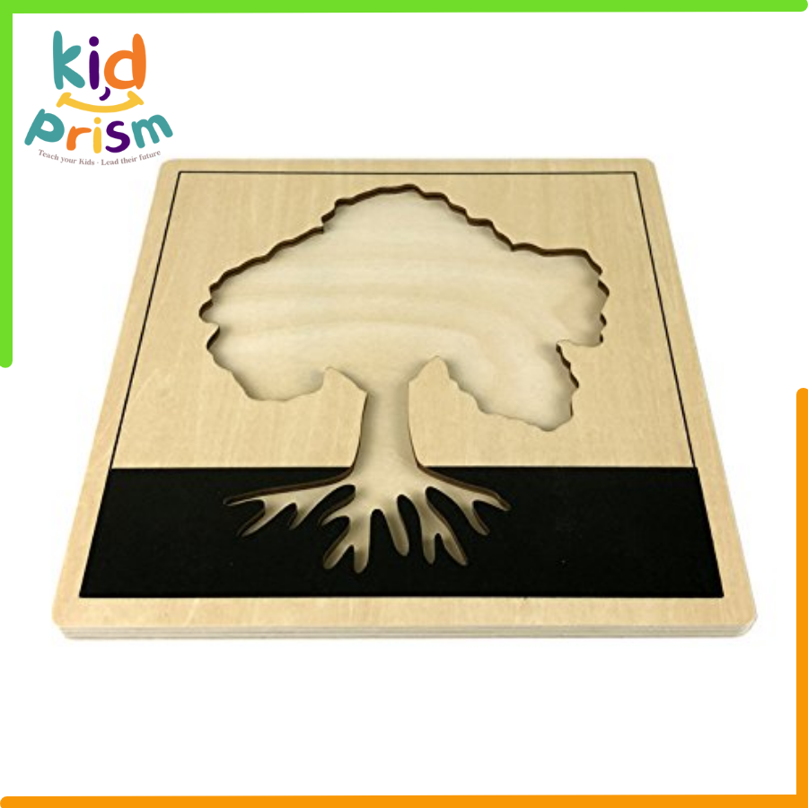Tranh ghép 3D hình cây bằng gỗ giúp bé phát triển tư duy, kích thích trí não  (Giáo cụ Montessori)