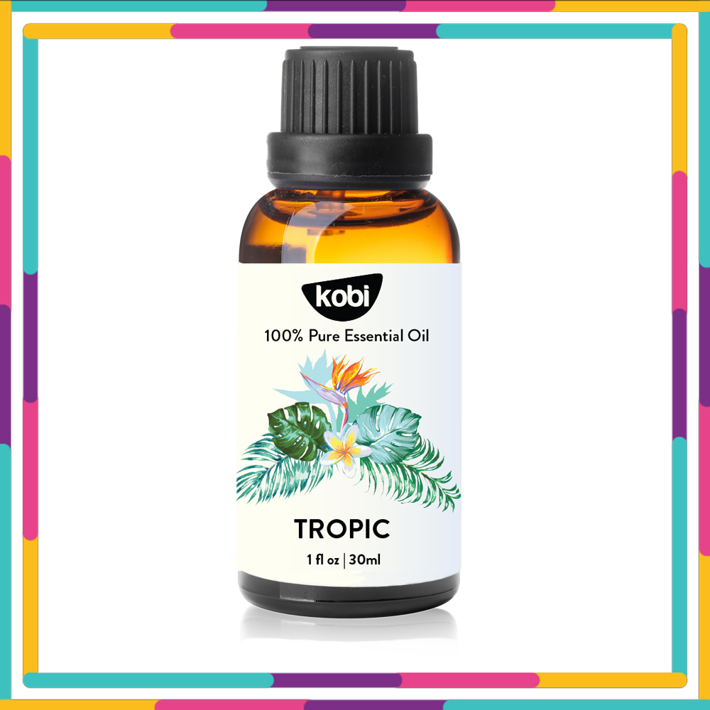 Tinh Dầu Kobi Tropic - Tinh Dầu Thiên Nhiên Nguyên Chất Giúp Đánh Thức Giác Quan, Khơi Niềm Cảm Hứng, Thích Hợp Dùng Với Đèn Xông, Máy Khuếch Tán Và Máy Xông Tinh Dầu - 30Ml