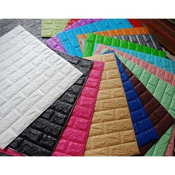 Bộ 5 xốp dán tường 3d giả gạch 70x77cm