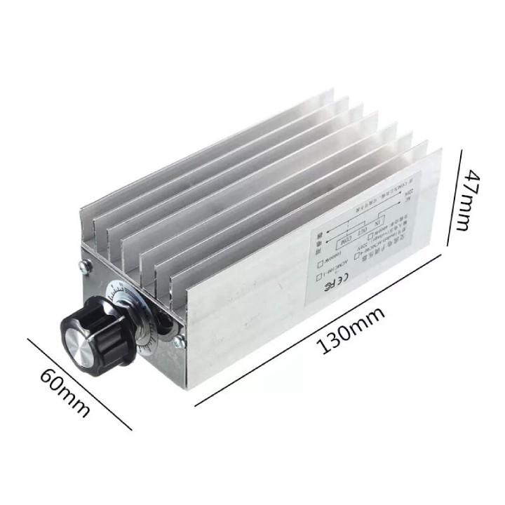 Dimmer AC 220V 6000W, điều khiển tốc độ động cơ, Đèn điện, quạt máy, máy mài ...