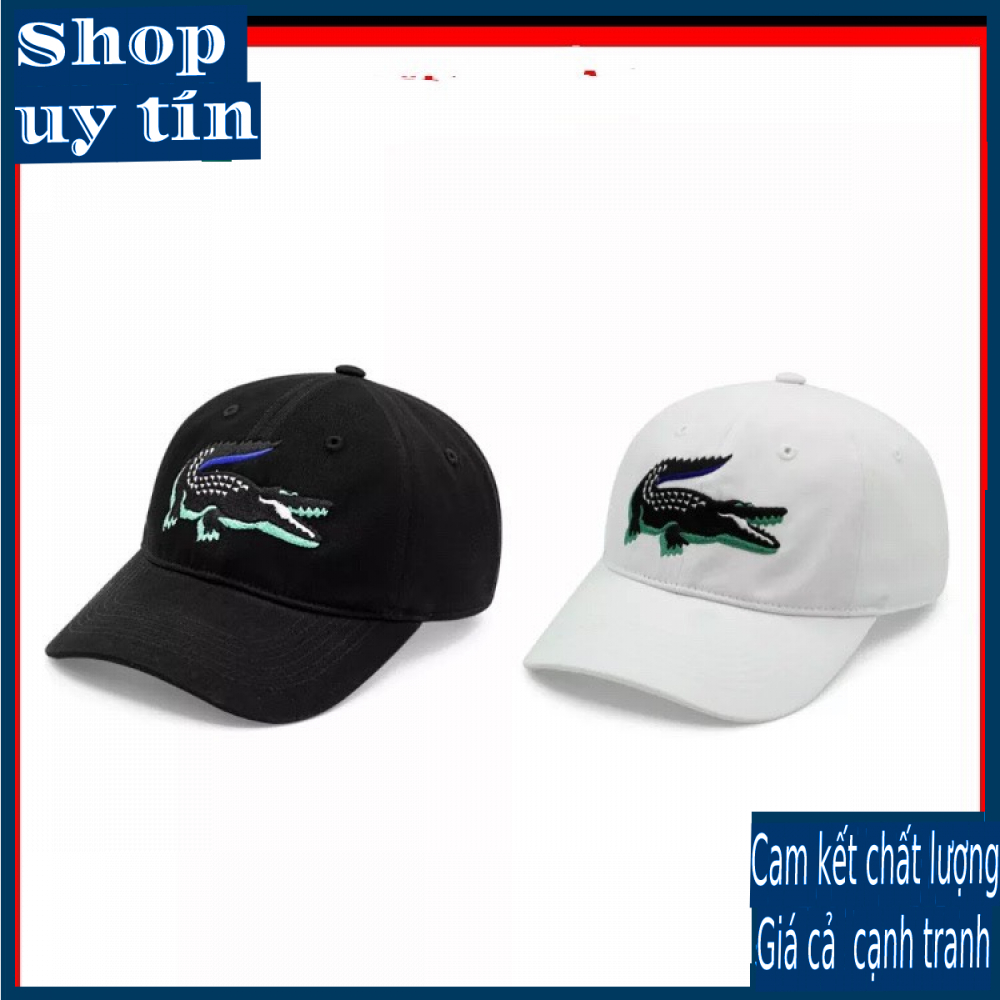 Freeship - MŨ/NÓN KẾT LƯỠI TRAI THỜI TRANG NAM NỮ THÊU NỔI CÁ SẤU - màu trắng, màu đen