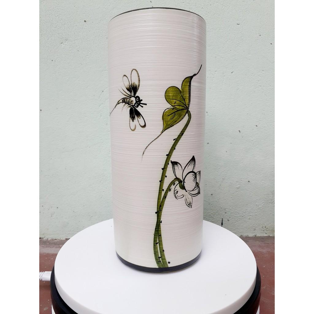 Bình lọ hoa hình ống gốm sứ Bát Tràng cao cấp dùng để trang trí, biếu tặng (mẫu mới