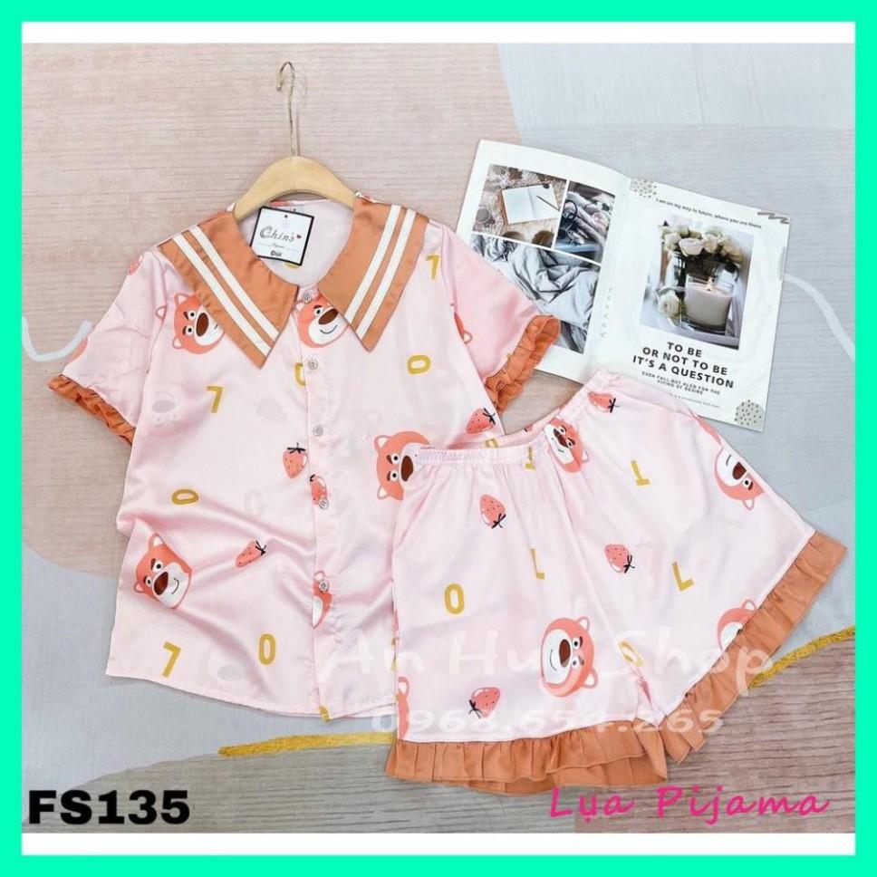 Freeship LỤA PIJAMA- BỘ PIJAMA ĐÙI TIỂU THƯ LỤA SATIN HÀNG CAO CẤP