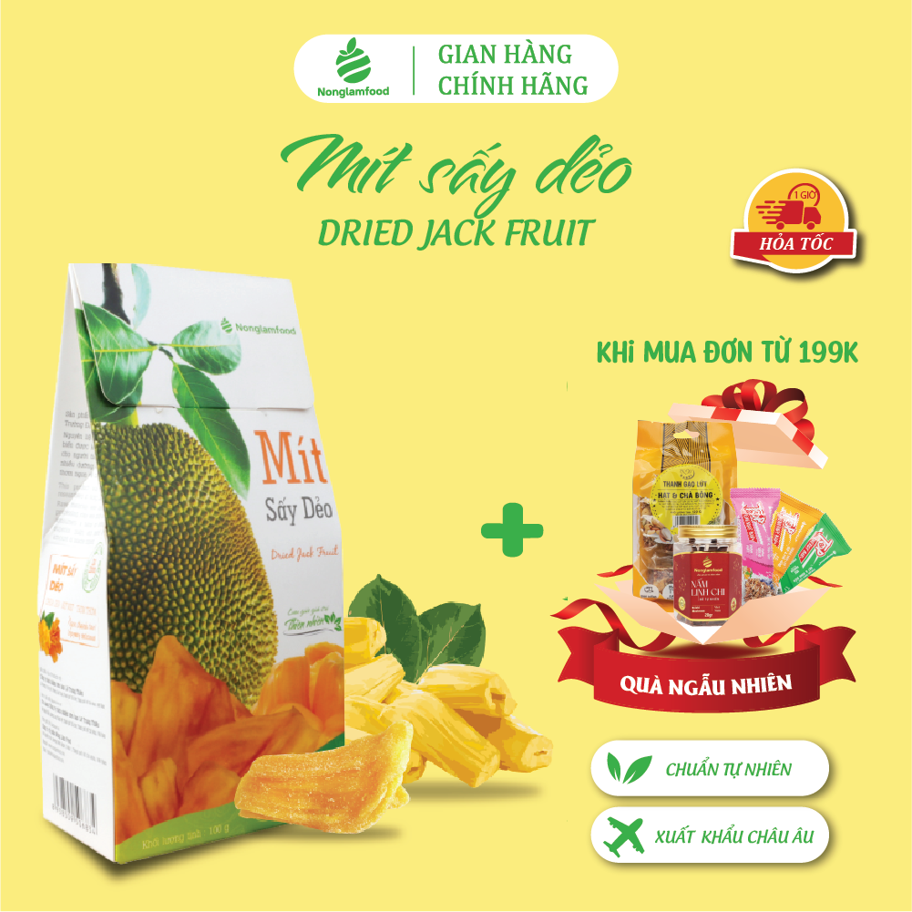 Mít sấy dẻo Nonglamfood hộp 100g | Ăn vặt tốt cho sức khỏe | Healthy Snack | Ăn vặt văn phòng | Trái cây sấy dẻo dinh dưỡng ăn liền | Ăn vặt giảm cân & giữ dáng, đẹp da