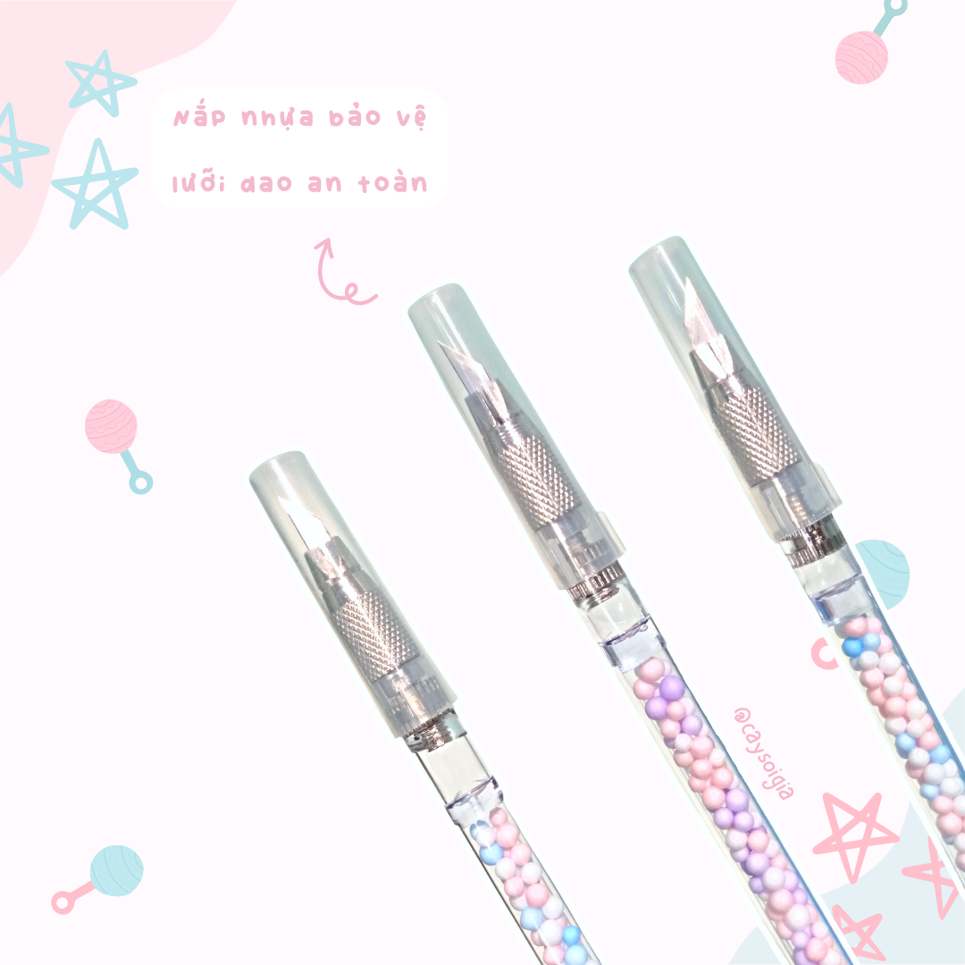S108 - Bút dao rọc giấy nhân vật Sanrio bé bỏng dễ thương unbox đơn hàng, cắt sticker băng dán washi tape - Cây Sồi Già
