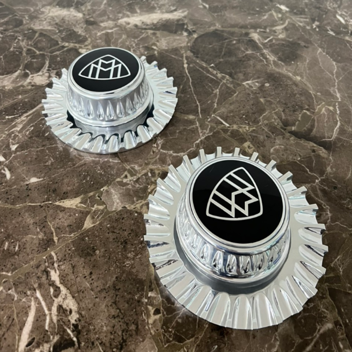 Logo chụp mâm, ốp lazang bánh xe ô tô Maybach BC-012 - Hợp kim nhôm cao cấp