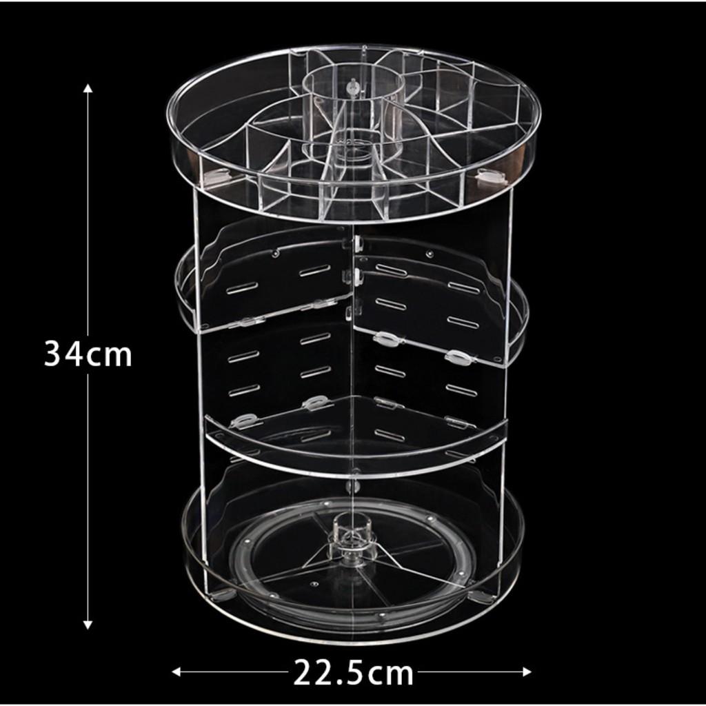 Kệ đựng mỹ phẩm vật dụng cho phái đẹp xoay 360 độ D'homme Swa