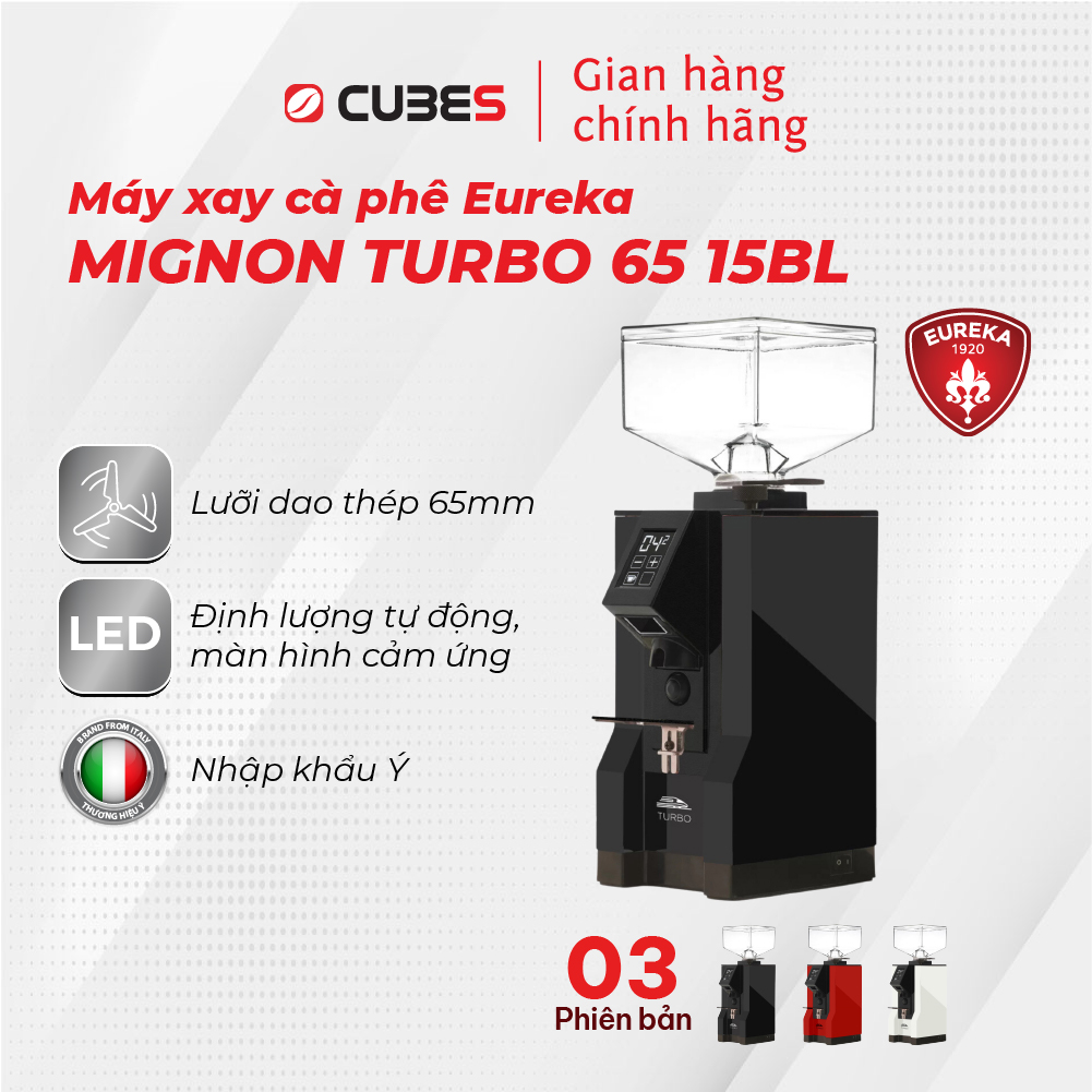 Máy xay cà phê Eureka Mignon Turbo 65 15BL - Hàng nhập khẩu từ Ý