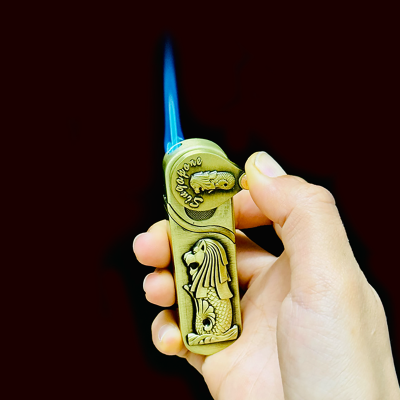 Bật Lửa Khè Khóa Xoay Hình Sư Tử Biển - Xài Gas