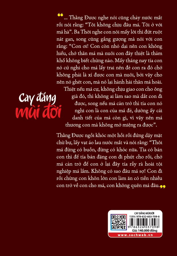 Sách Cay đắng mùi đời - Hồ Biểu Chánh (TB)