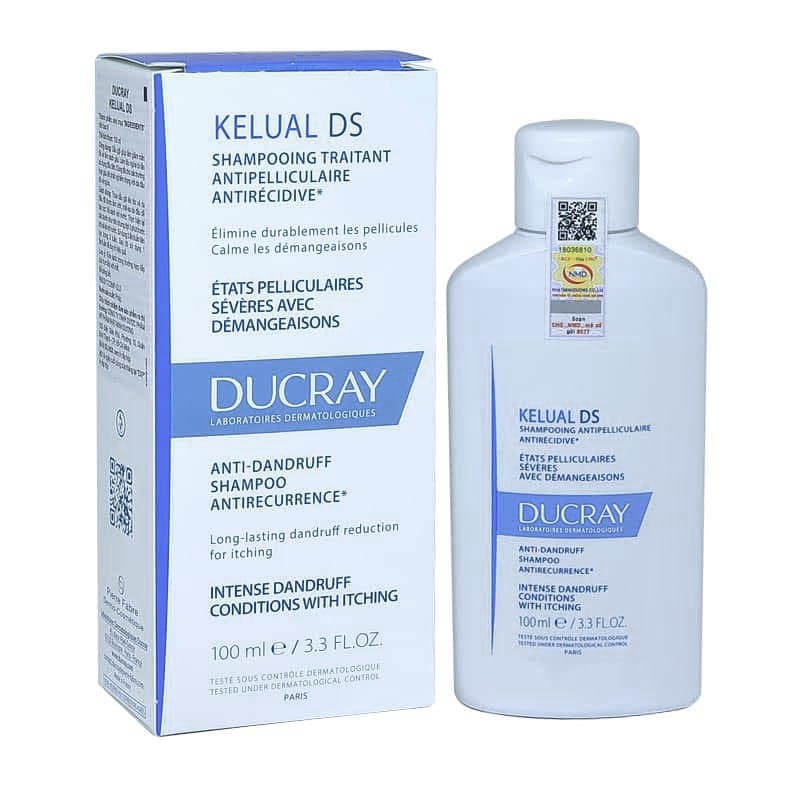 Dầu Gội Sạch Gàu, Dịu Ngứa DUCRAY Kelual Ds Shampoo (100ml) + TẶNG MÓC KHÓA