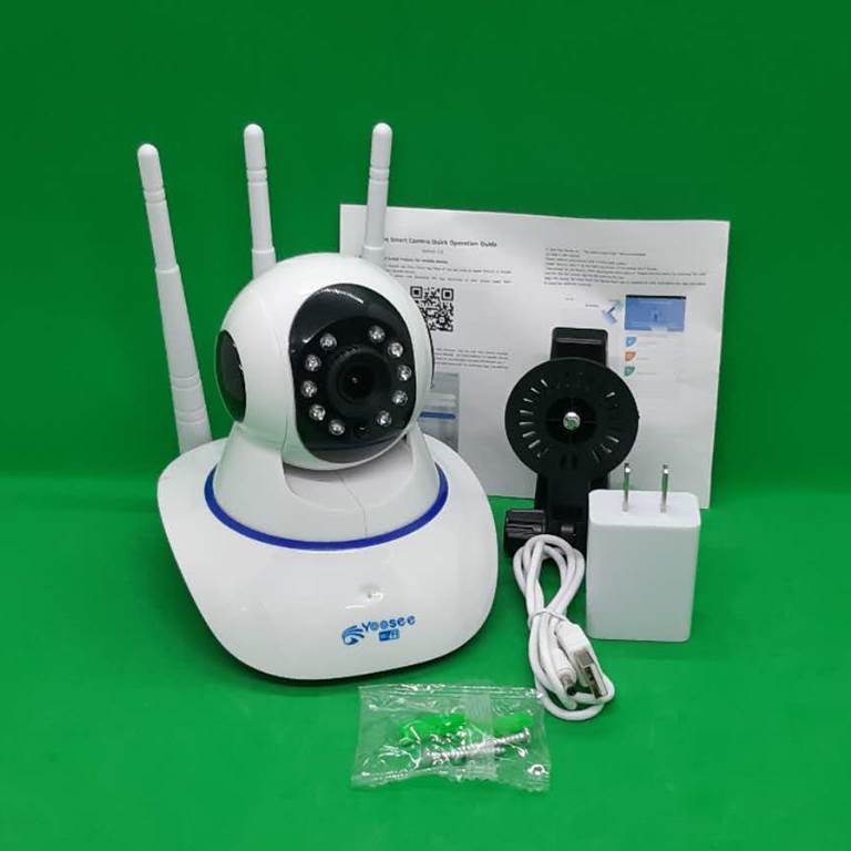 Camera wifi IP app YOOSEE 3 râu bắt sóng mạnh hình ảnh HD 720P  thích hợp dùng trong nhà có thể xem được mọi lúc mọi nơi-Hàng chính hãng