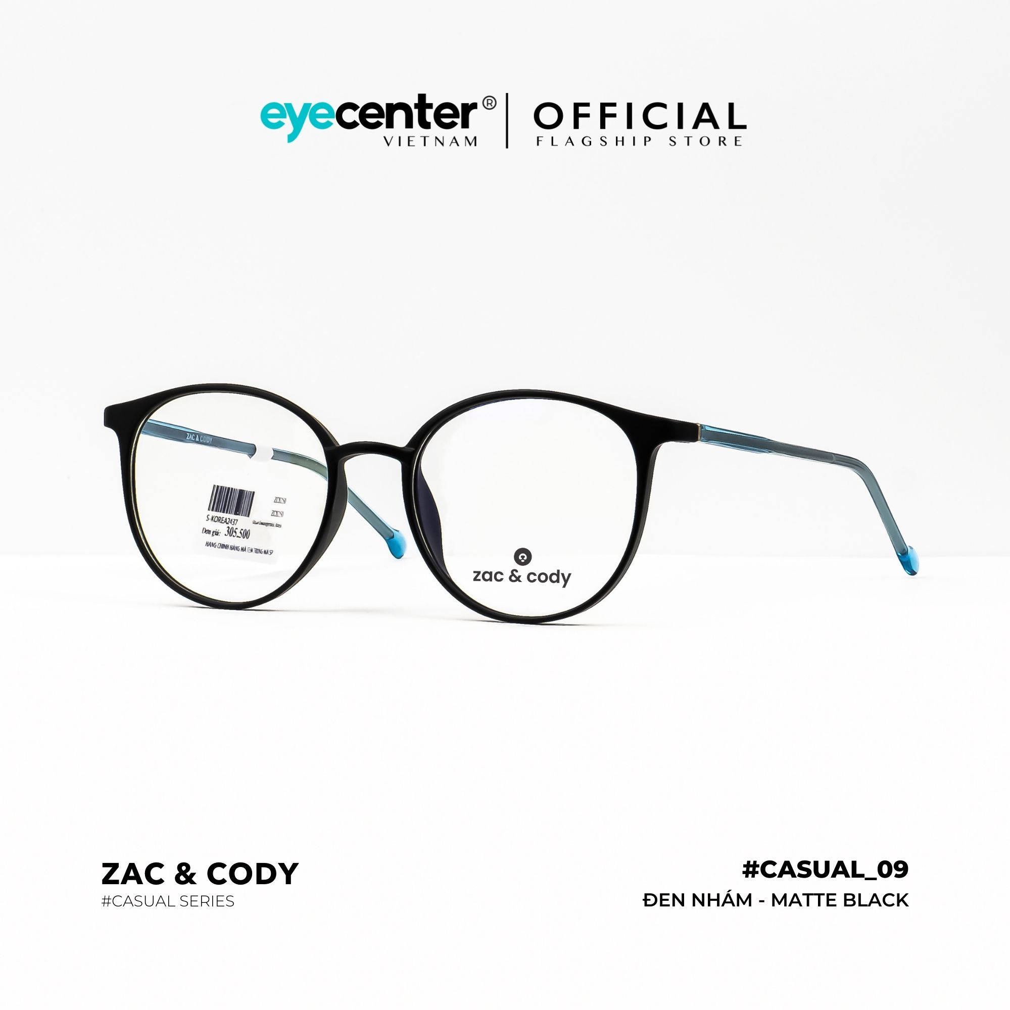 Gọng kính cận nam nữ chính hãng C09-S by Zac Cody nhập khẩu Eye Center Vietnam