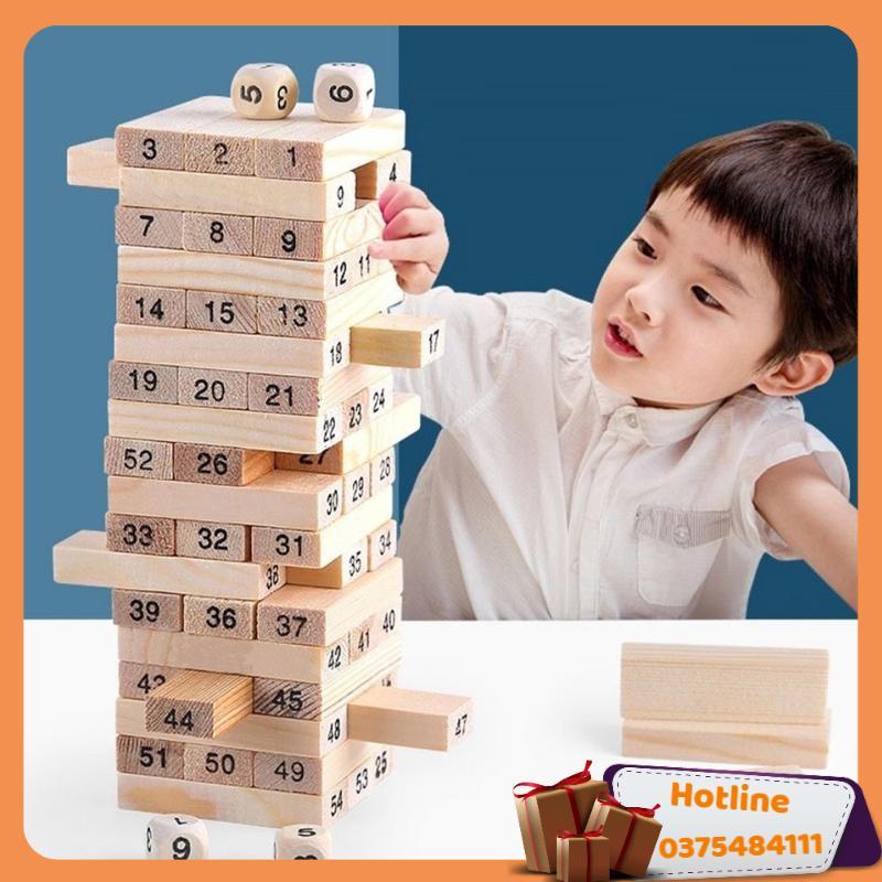 Bộ Trò Chơi Rút Gỗ 54 Thanh Wiss Toy Cho Bé Phát Triển Trí Tuệgng - Hàng Loại 1