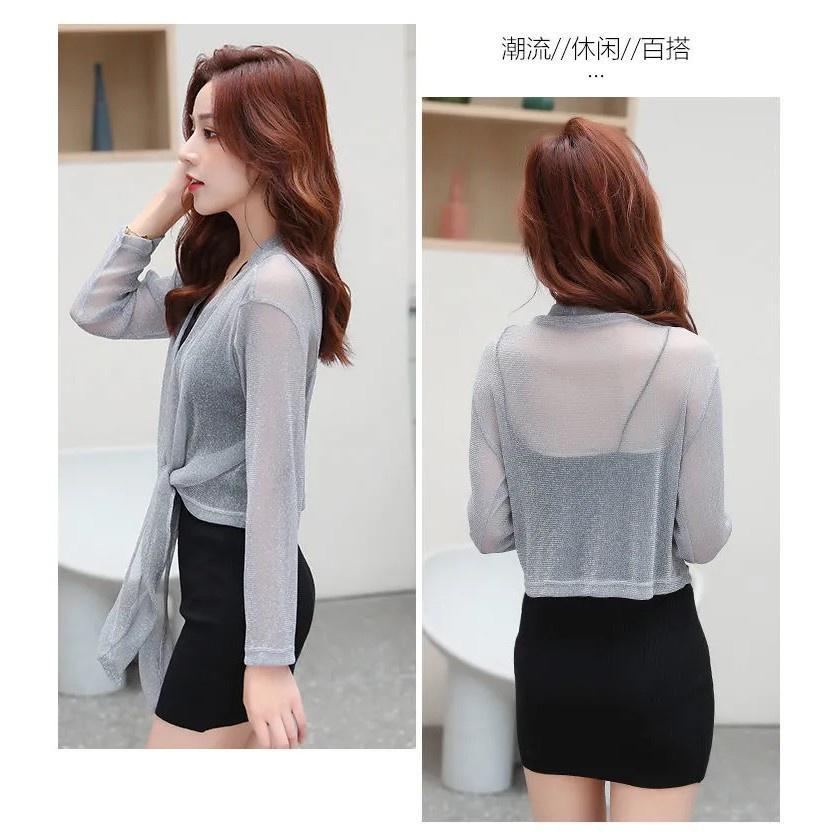Áo Khoác cardigan Vải Voan Mềm Mại Thời Trang Cho Nữ Phong Cách Hàn Quốc Cho Phụ Nữ