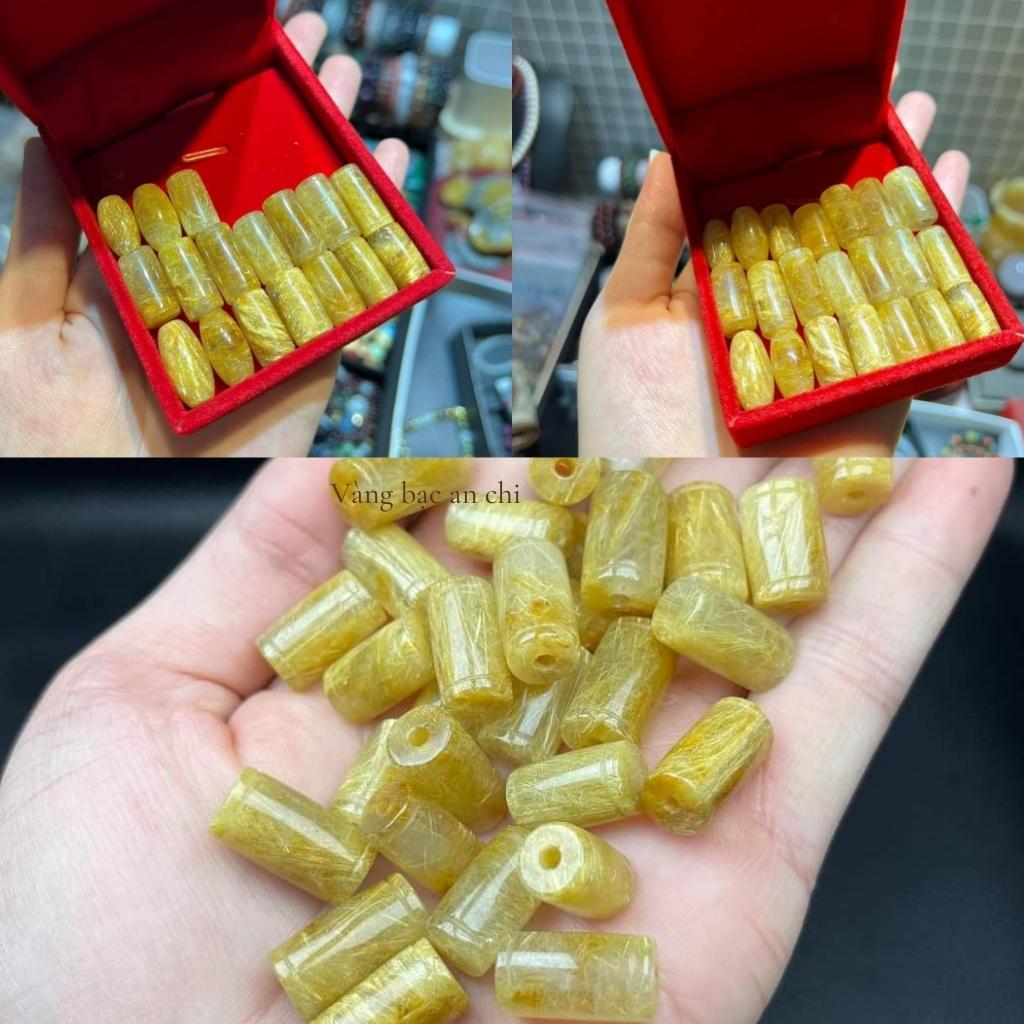 Lu thống tóc vàng mix vòng tay - chất trong - tóc dày - sợi đều - không ruồi, trang sức Anchi