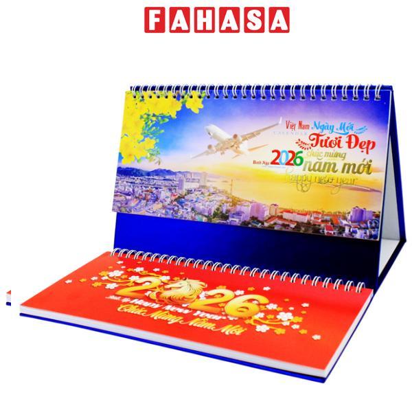 Lịch Để Bàn 2 Lò Xo - Việt Nam Ngày Mới Tươi Đẹp - NST 72B