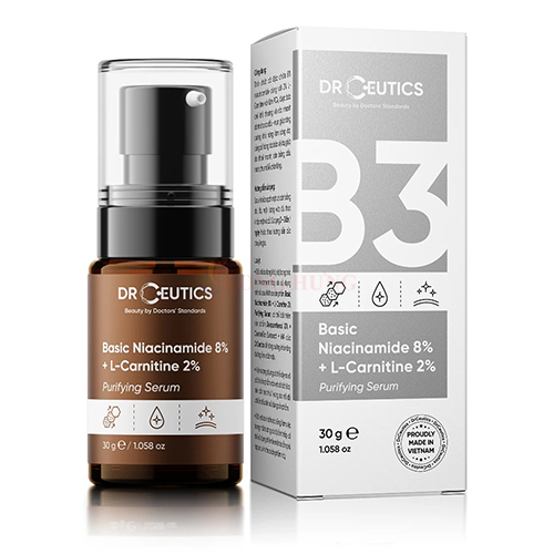 Tinh chất dưỡng da DrCeutics Niacinamide 8% + L-Carnitine 2% (30g/40g)- Hàng chính hãng