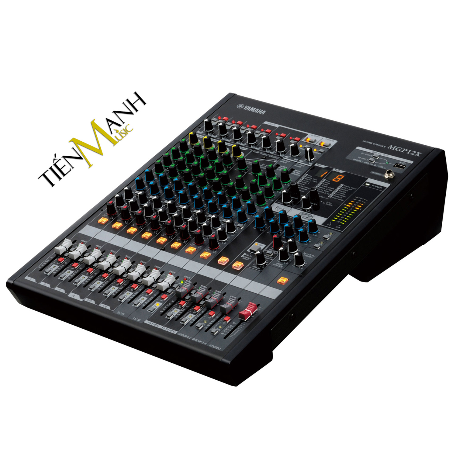Yamaha MGP12X Soundcard kiêm Bàn Trộn Mixer Interface Stereo Mixing Phòng Thu Studio Mix MGP12 Hàng Chính Hãng - Kèm Móng Gẩy DreamMaker