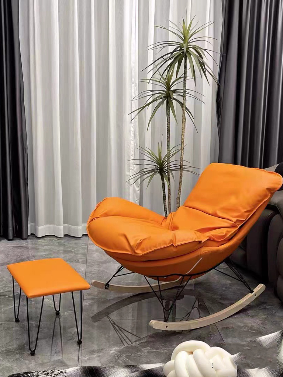 Ghế Lười Thư Giãn, Ghế Bập Bênh Đọc Sách, Ghế Sofa Lười- Tặng Kèm Đôn Ghế Gác Chân Êm Ái Chắc Chắn Bền Đẹp