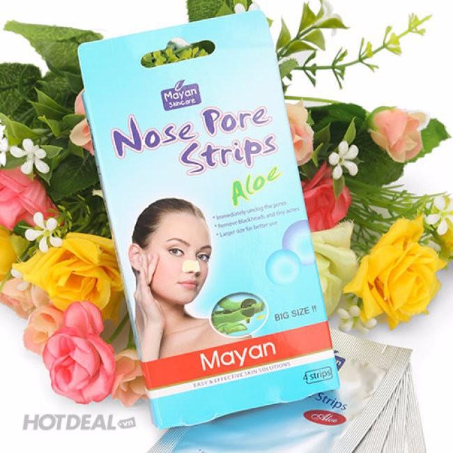 Miếng dán lột mụn cám 2 bên cánh mũi Mayan Skincare Nose Cleaning Strips